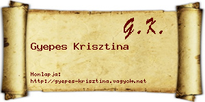 Gyepes Krisztina névjegykártya